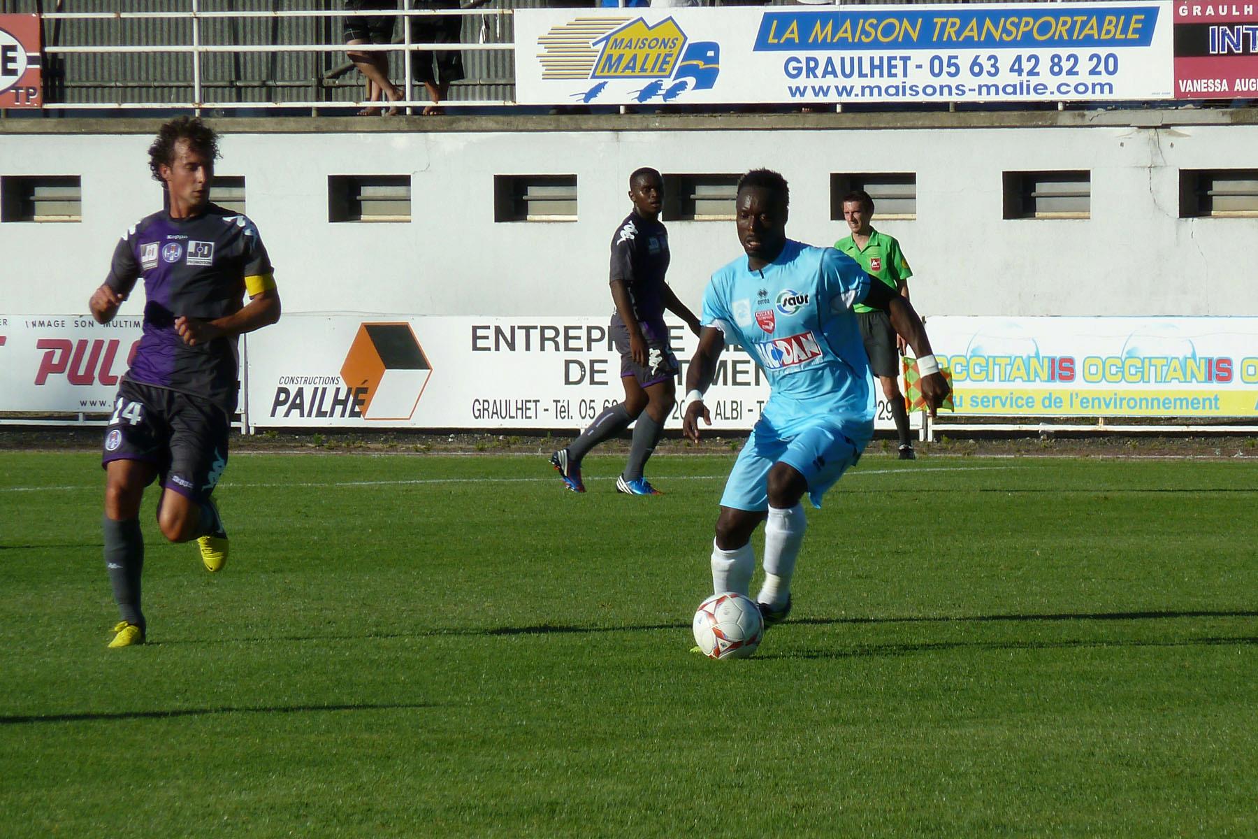 Komlan Amewou en match amical contre Toulouse