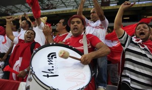 Tunisia's supporters sing during their African Nations Cup (AFCON 2013) Group D soccer match against Togo in Nelspruit