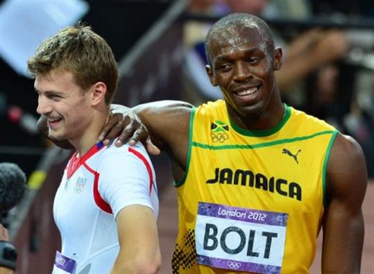 Usain Bolt et Christophe Lemaitre