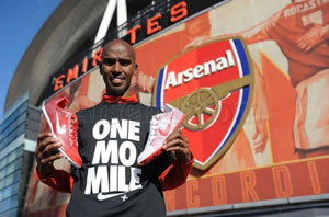 Mo Farah veut entrainer à Arsenal