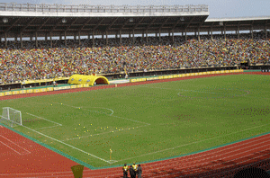 Le stade de Namboole en Ouganda