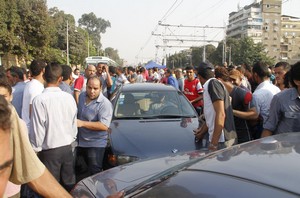 Les manifestants au Caire