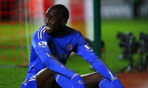 Demba Ba during Chelsea's 5-1 win over Southampton, which was his debut for the London club