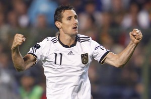 File picture of German striker Miroslav Klose, who has signed with Serie A club Lazio