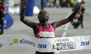 Florence Kiplagat_record du monde au semi-marathon de barcelone 2014