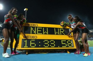 Mercy Cherono, Faith Kipyegon, Irene Jelagat et Hellen Obiri_record du monde relais 4x1500