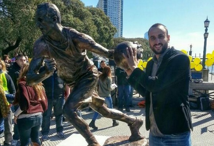 manu ginobili et sa statue à buenos aires