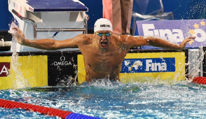 chad le clos vainqueur du 200 m nage libre mondiaux 2014 en petit bassin de doha