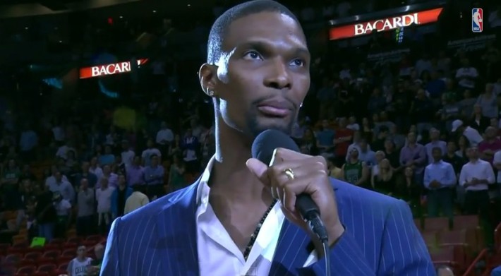chris bosh remercie les fans pour leur soutien