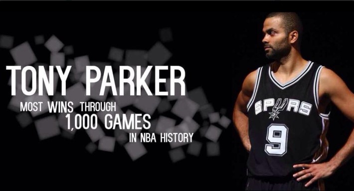 tony parker record de victoires en 1000 matchs