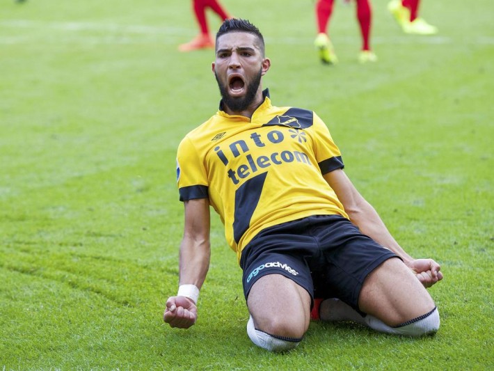 Adnane Tighadouini of NAC Breda during the Dutch Eredivisie match between NAC Breda and FC Twente at