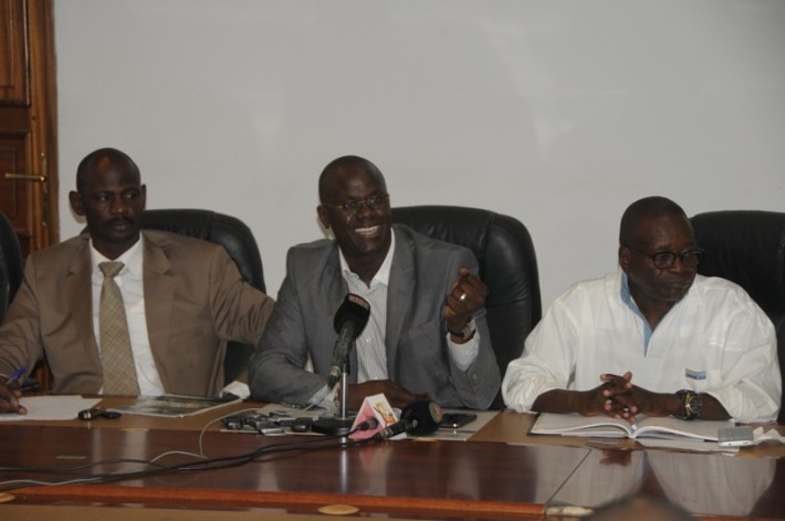 les responsables de la fédération sénégalaise d'athlétisme ce mercredi en conférence de presse