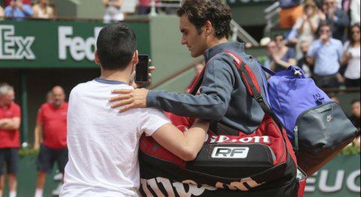 roger federer et l'incident du selfie