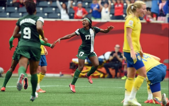 super falcons du nigeria neutralisent la suede coupe du monde canada 2015