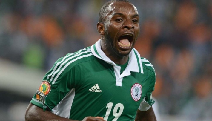 SOWETO, SOUTH AFRICA - FEBRUARY 10, Sunday Mba of Nigeria celebrates his goal during the 2013 Orange African Cup of Nations Final match between Nigeria and Burkina Faso from the National Stadium on Februay 10, 2013 in Soweto, South Africa
Photo by Lee Warren / Gallo Images