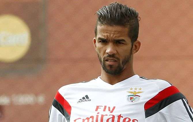 FUTEBOL - Carcela jogador do Benfica, no primeiro treino aberto a Comunicacao Social na Caixa Futebol Campus, no Seixal. Sabado 4 de Julho de 2015. (ASF/RUI RAIMUNDO)