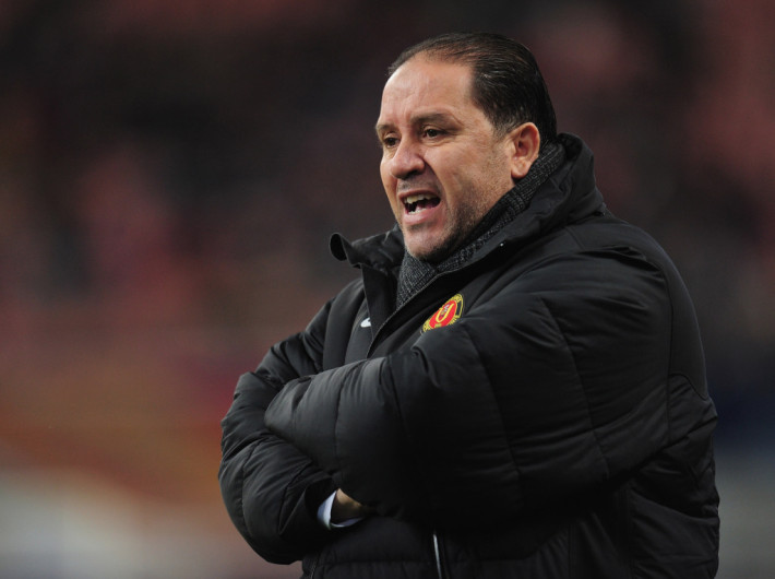 TOYOTA, JAPAN - DECEMBER 11: Coach Nabil Maaloul of Esperance Sportive De Tunis during the FIFA Club World Cup Quarter Final match between Esperance Sportive De Tunis and Al-Sadd Sports Club at Toyota Stadium on December 11, 2011 in Toyota, Japan. (Photo by Shaun Botterill - FIFA/FIFA via Getty Images)