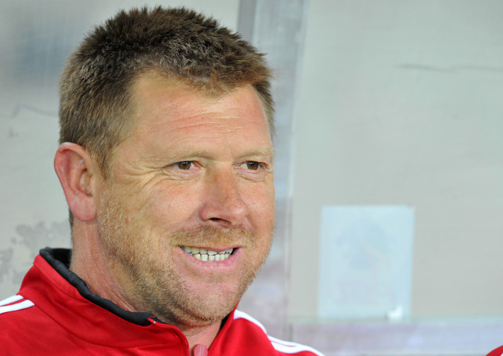 Eric Tinkler, Assistant coach of Orlando Pirates during the Absa Premiership match between Orlando Pirates and Ajax Cape Town at Orlando Stadium on 25 September 2012 ©Chris Ricco/BackpagePix