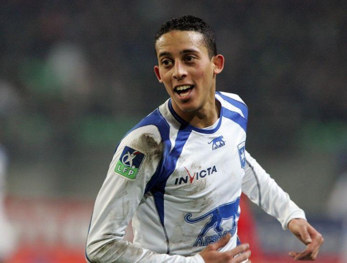Joie de Kamel Chafni - Rennes/ Auxerre - 09.02.2008 - L1 L 1 Ligue1 Ligue 1 - Foot Football - AJA - largeur attitude joie