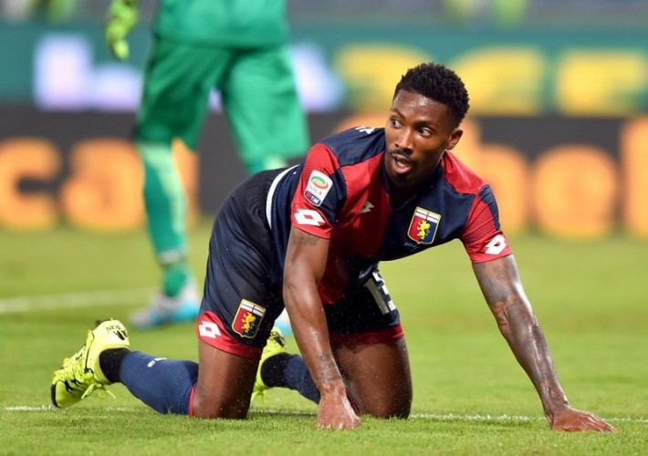 Genoas Togolese forward Serge Gakpe during the Italian Serie A soccer match Genoa Cfc vs Hellas Verona Fc at Luigi Ferraris Stadium in Genoa, Italy, 30 August 2015
ANSA/SIMONE ARVEDA