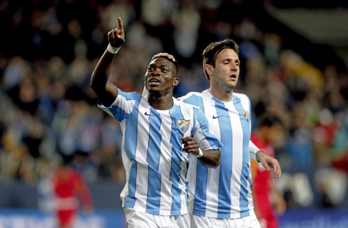 PARTIDO DE LIGA ENTRE EL MALAGA Y GETAFE EN EL ESTADIO DE LA ROSALEDA, EN LA IMAGEN, ATSU