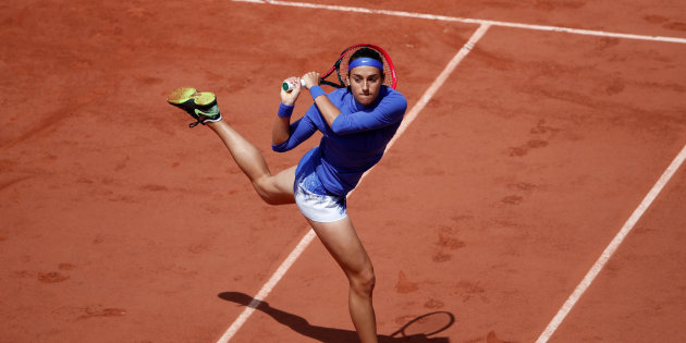 Tennis - French Open - Roland Garros, Paris, France - June 7, 2017 France's Caroline Garcia in action during her quarter final match against Czech Republic's Karolina Pliskova Reuters / Benoit Tessier