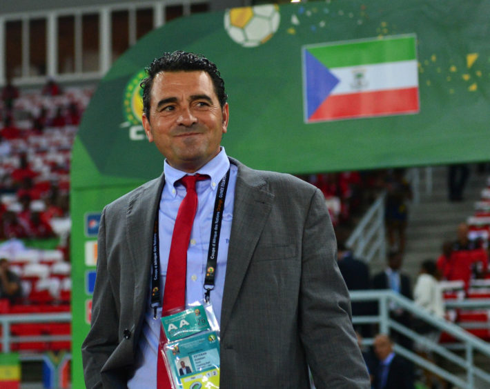 Esteban Becker, coach of Equatorial Guinea during the 2015 Africa Cup of Nations quarterfinal football match between Tunisia and Equatorial Guinea at Bata Stadium, Bata, Equatorial Guinea on 31January 2015 ©Gavin Barker/BackpagePix