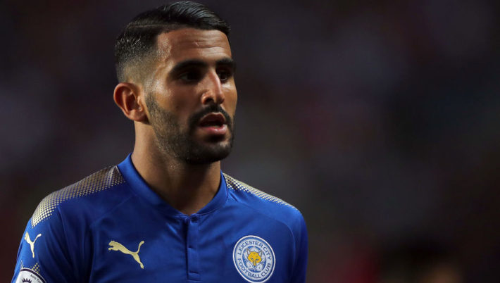 HONG KONG - JULY 19: Riyad Mahrez of Leicester City during the Premier League Asia Trophy match between Leicester City and West Bromwich Albion at Hong Kong Stadium on July 19, 2017 in Hong Kong, Hong Kong. (Photo by Stanley Chou/Getty Images)