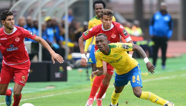 PRETORIA, SOUTH AFRICA - SEPTEMBER 17: Yannick Zakri of Mamelodi Sundowns during the CAF Champions League match between Mamelodi Sundowns and Wydad Athletic Club at Lucas Moripe Stadium on September 17, 2017 in Pretoria, South Africa. (Photo by Lee Warren/Gallo Images)