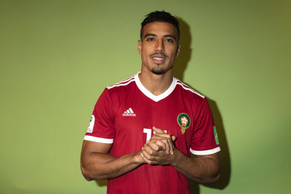 VORONEZH, RUSSIA - JUNE 10: Nabil Dirar of Morocco poses for a portrait during the official FIFA World Cup 2018 portrait session at on June 10, 2018 in Voronezh, Russia. (Photo by Dan Mullan - FIFA/FIFA via Getty Images)