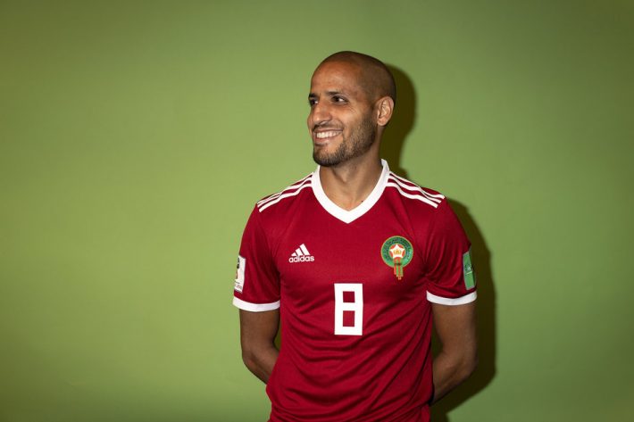 VORONEZH, RUSSIA - JUNE 10: Karim El Ahmadi of Morocco poses for a portrait during the official FIFA World Cup 2018 portrait session at on June 10, 2018 in Voronezh, Russia. (Photo by Dan Mullan - FIFA/FIFA via Getty Images)