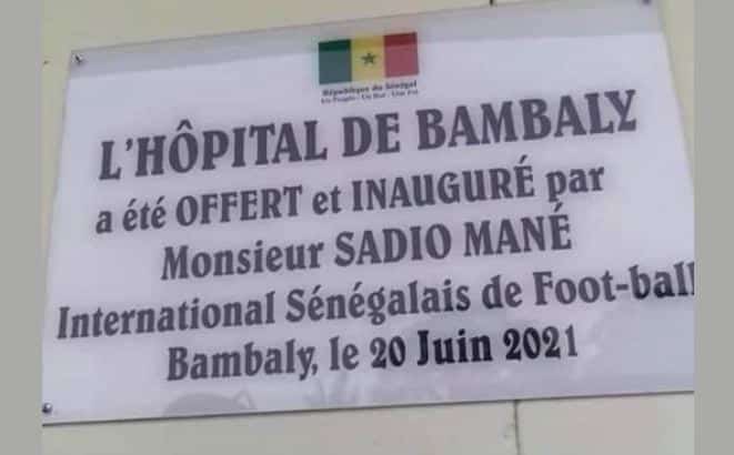 Sénégal : Sadio Mané a inauguré l&#39;hôpital de Bambaly