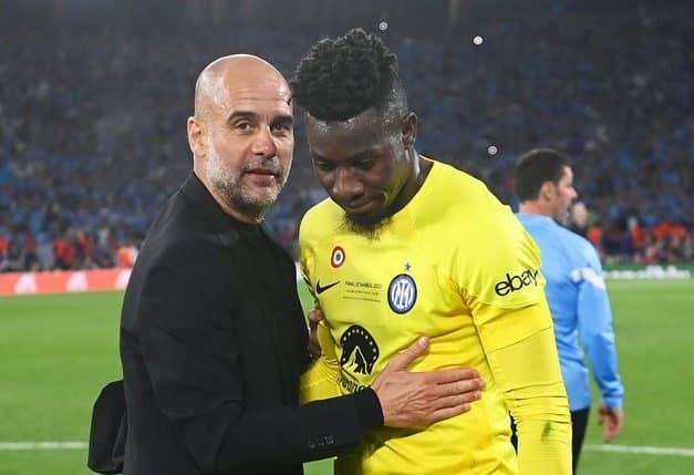 André Onana : Pep Guardiola s'extasie sur le gardien camerounais avant le derby de Manchester