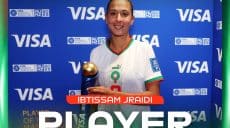 Ibtissam Jraidi Femme du match Corée du Sud vs Maroc