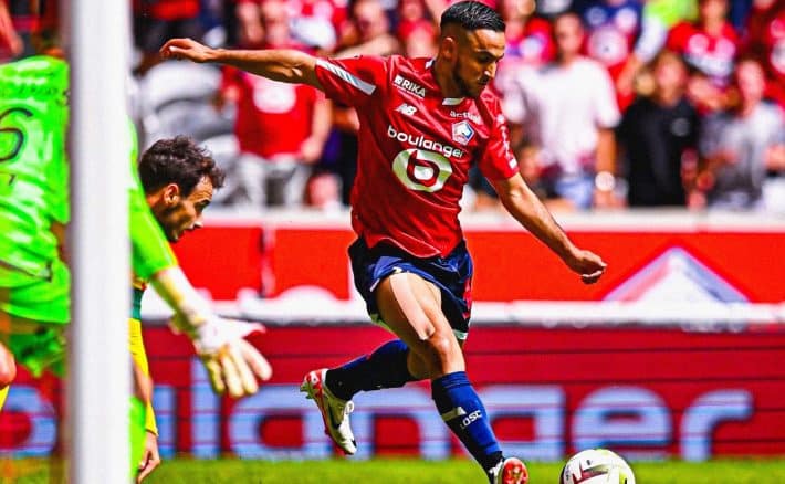 Adam Ounas marque son premier but de la saison avec Lille