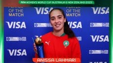 Anissa Lahmari désignée Femme du match Colombie vs Maroc à la Coupe du monde féminine 2023