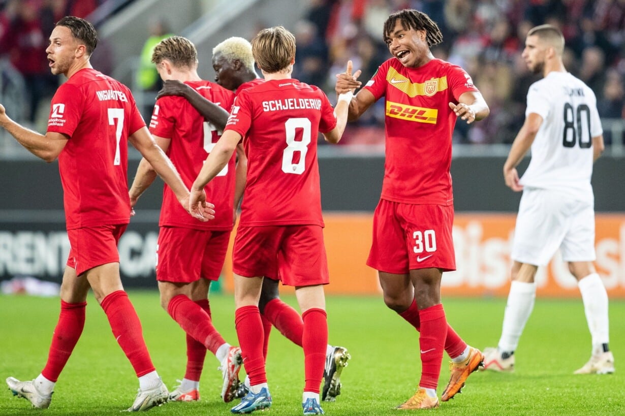 Conference League Jonas JensenAbbew fête son premier but sous les