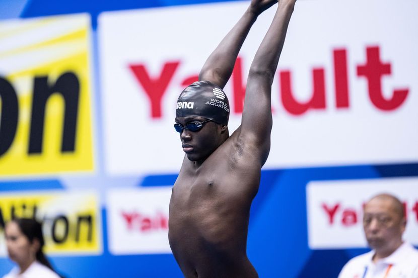 JO 2024 Natation ( 50m Nage libre) Jordano Daou finit 3ème de sa série