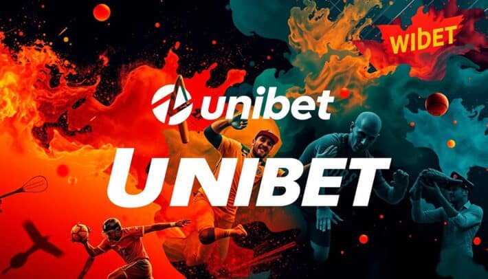 Créer une image représentant Unibet, un bookmaker avec plus de 20 ans d'expérience dans les paris sportifs.