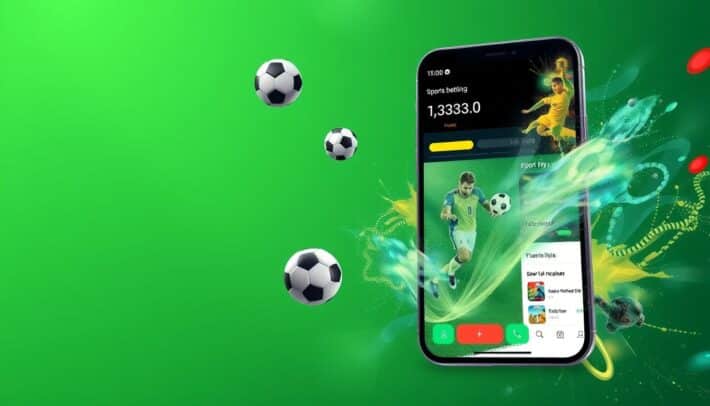Générez une image d'une application mobile de paris sportifs
