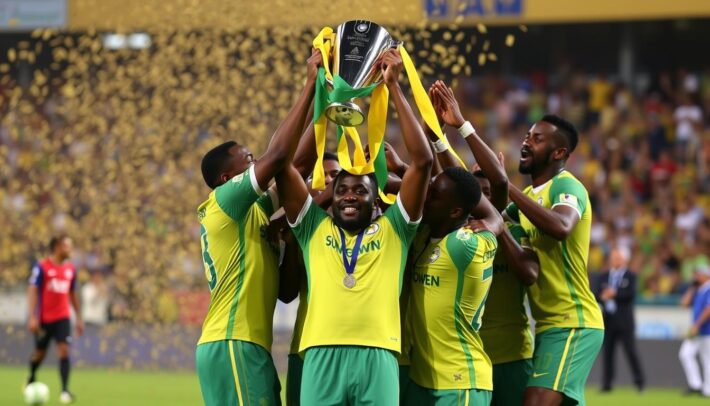 Image de Mamelodi Sundowns célébrant un titre