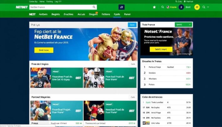 Image de la page d'accueil de NetBet France