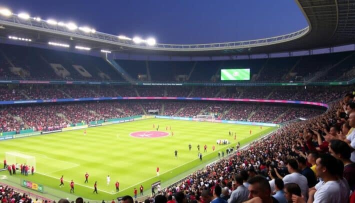 Image du Stade Mohammed V lors d'un match entre Raja et Wydad
