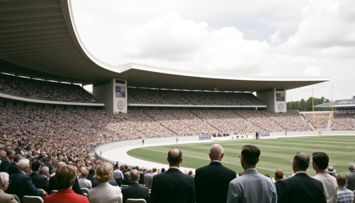 Image du Stade du 5 Juillet 1962 lors d'une cérémonie officielle