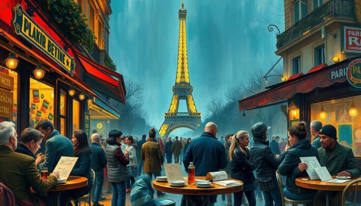Image generation prompt for "cote paris sportifs"