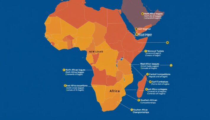 Carte interactive des compétitions couvertes par les pronostics sportifs africains