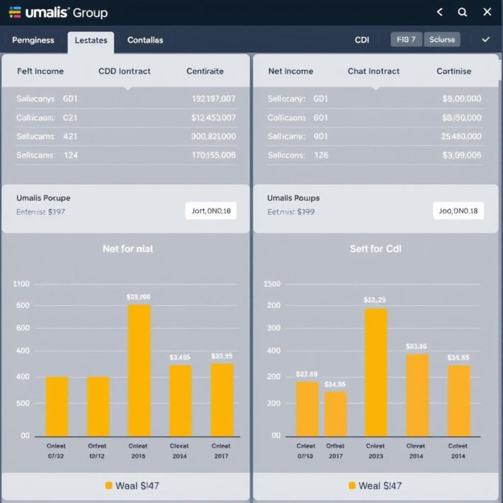 Fonction de comparaison multi-contrats du simulateur Umalis Group