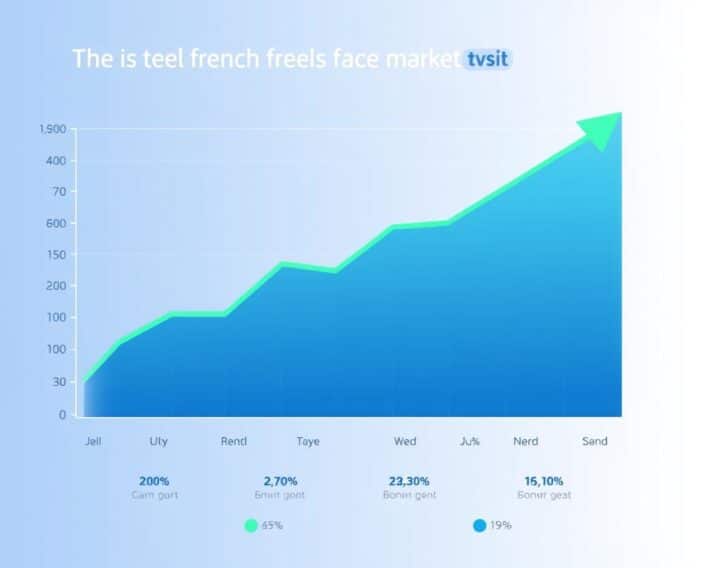 Graphique montrant la croissance du marché de l'écosystème freelances en France Graphique montrant la croissance du marché de l'écosystème freelances en France