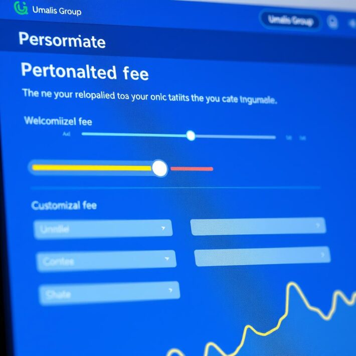 Interface de calcul personnalisé des frais du simulateur portage salarial Umalis Group