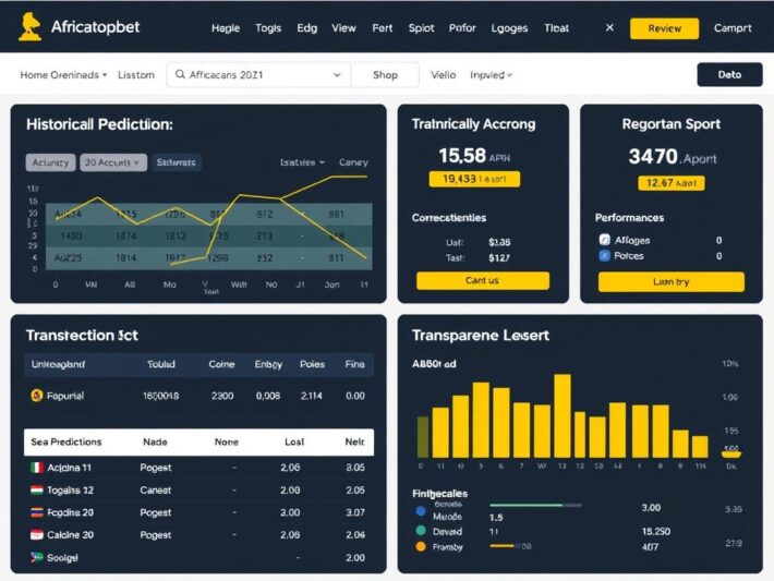 Interface de suivi des performances des pronostics sportifs africains